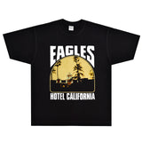 Rock Star T Shirt T-shirt Eagle Band Rock American Loose Vintage Short Sleeve