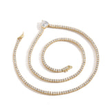 Zircon necklace heart-shaped pendant tennis chain