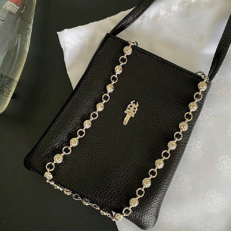 Chh Chrome Heart Leather Chain Shoulder