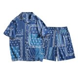 Nasa Tracksuit Short-Sleeved Shorts Suit Male Student Ruffle Handsome Casual