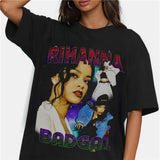 Rock Star T Shirt Printed Pure Cotton Loose T-shirt Men and Women Short Sleeve
