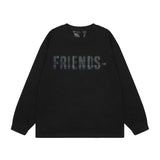 Vlone Sweatshirts Autumn and Winter Big V Letter Crew Neck Pullover