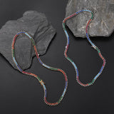 Zircon necklace colorful mother and child zircon tennis necklace