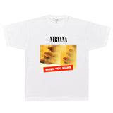 Rock Star T Shirt Kurt Cobain When You Wake T-shirt Komei Retro Loose Short Sleeve