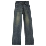 Unisex Jeans Straight Jeans Loose High Waist