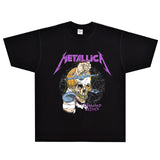 Rock Star T Shirt Metallica Damaged Justice T-shirt Rock Metal Band Vintage Short Sleeve