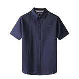 Tommy T Shirts Tommy Men's Shirt Short Sleeve Solid Color Casual Summer Shirt