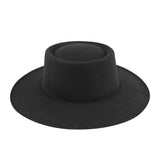 Walter White Fedora Flat Top Hat Fashion Knight Dome Woolen Hat Autumn and Winter Fur Felt Hat