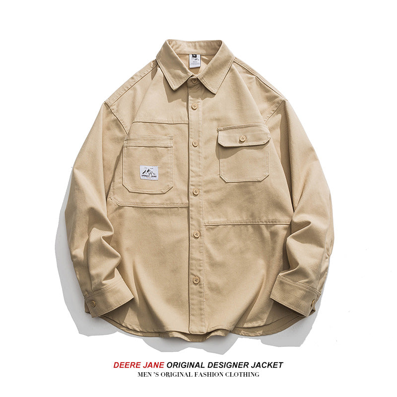 Men's Long-Sleeve Shirt Men's Spring Loose Jacket