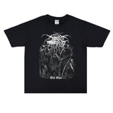 Rock Star T Shirt Darkthrone Rock Band T-shirt Short Sleeve Men and Women Loose Cotton
