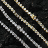 Zircon necklace with tennis chain