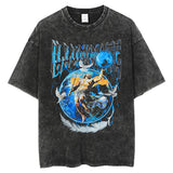 Rock Band T Shirt Short Sleeve Heavy Weight Hip Hop T-shirt Loose