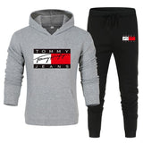 Tommy T Hoodie Casual Sports Suit Sweatpants