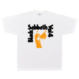 Rock Star T Shirt Black Sabbath Vol 4 T-shirt Rock Band American Loose Printed Short Sleeve