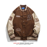 Men Baseball Jacket Spring Baseball Uniform Men Vintage Baggy Casual Jacket Jacket