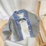 Boy Jacket Boys' Fashion Korean Style Fall Denim Jacket Loose Casual