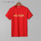 Tommy T Shirts Printed T-shirt Tommy Men's Short Sleeve Cotton round Neck Slim Fit