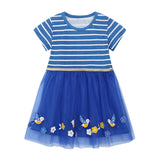 Girl Dress Summer Girls' Dress Style Knitted Cotton Children's Fashion Short Sleeve Princess Dress