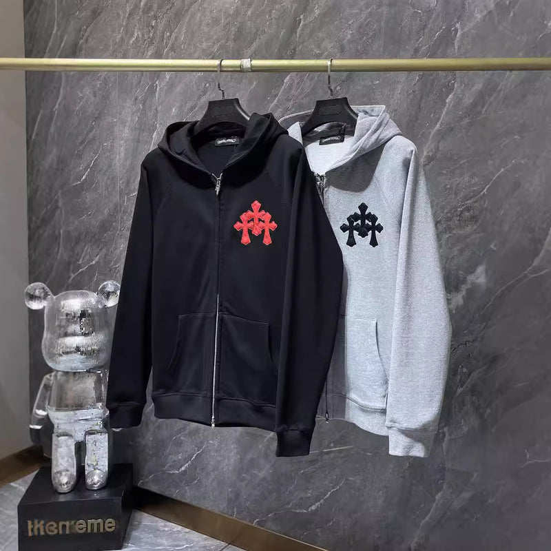 CHH Chrome Heart Hoodie ChromeHearts Cardigan Zip Hooded Sweater Cotton Hoodie