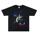 Rock Star T Shirt Rock Ajane's Ddiction Band Washed Distressed Printed T-shirt Loose