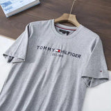 Tommy T Shirts Tommy Embroidered Letter Short Sleeve T-shirt