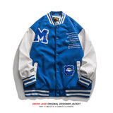 Men Baseball Jacket Spring Baseball Jacket Retro Loose Vintage Casual Jacket