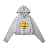 Drew House Hoodie Classic Logo Short Hoodie For Girls