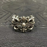 Chrome Heart Ring with Diamonds in White Gold