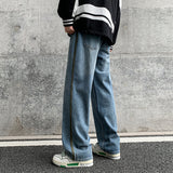 Unisex Jeans Men's Spring and Autumn Design Sense Wash