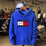 Tommy T Hoodie Hooded Sweater Fleece Print