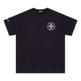 CHH Chrome Heart T Shirts Red Cross Sanskrit Letter Short Sleeve T-Shirt