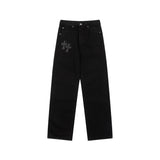 CHH Chrome Hearts Jeans Unisex Casual Loose Jeans