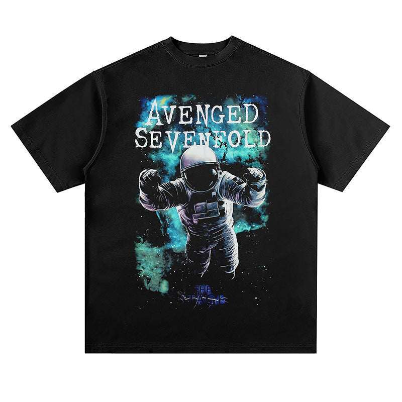 Hip Hop Rapper T Shirt Ordinary Casual Loose Youth Cartoon Short Sleeve