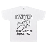 Rock Star T Shirt Led Zeppelin Angel Swan Song T-shirt Rock Band Loose Vintage Short Sleeve