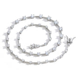 Zircon necklace strip gradient size necklace
