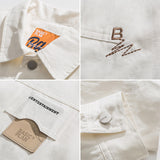 Men Long-Sleeve Shirt Men Fashion Brands All-Match White Casual Jacket