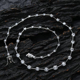 Zircon necklace strip gradient size necklace