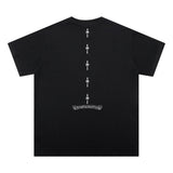 CHH Chrome Heart T Shirts Cross Color Printed Short Sleeve T-Shirt