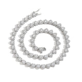 Zircon necklace heart-shaped tennis chain