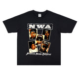 Rock Star T Shirt Compton Group Niggaz Wit Attitudes Washed Distressed T-shirt