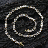 Zircon necklace square zircon tennis chain