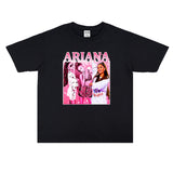 Rock Star T Shirt Washed Distressed T-shirt Short Sleeve Cotton Men and Women Loose