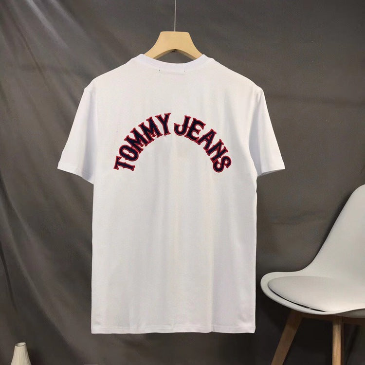 Tommy T Shirts Tommy Couple's Short-Sleeved T-shirt Embroidered Logo