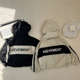 Boy Jacket Boys and Girls Jacket Letter Coat Anorak Spring and Autumn Baby Long Sleeve Top