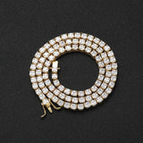 Zircon necklace copper inlaid zircon single row chain