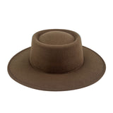 Walter White Fedora Flat Top Hat Fashion Knight Dome Woolen Hat Autumn and Winter Fur Felt Hat