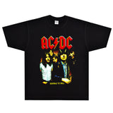 Rock Star T Shirt AC/DC If You Want Blood Angus Young T-shirt Rock Loose Vintage Short Sleeve