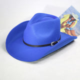Walter White Fedora Western Men's Woolen Cowboy Hat Metal Buckle Autumn Imitation Winter Wool