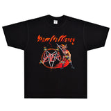 Rock Star T Shirt Slayer Show No Mercy T-shirt Rock Band American Loose Printed Short Sleeve