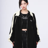 Unisex Baseball Jersey Vintage Lapel Jacket Casual Top